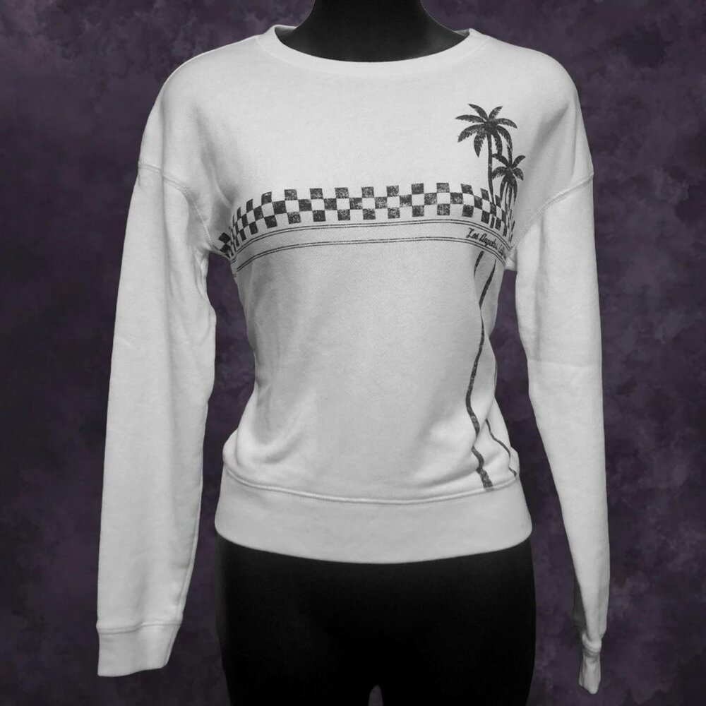 American Eagle Checkered Palm Tree Sweatshirt